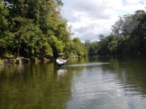 Ben Harvey waist deep at Harty's Plains