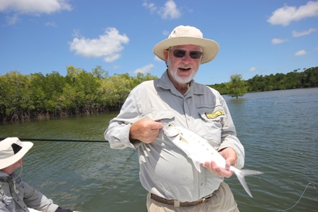 Don Dixon with a Tarpon caught at Hinchinbrook, QLD