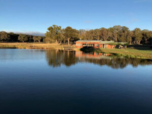 Dunmore Trout Waters - the view across the dam