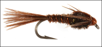 Nymphs are sinking flies that represent juvenile life stages of aquatic insects.