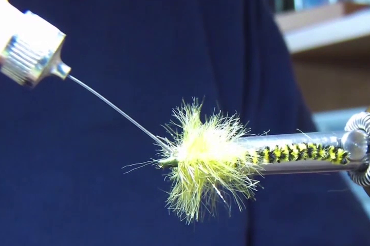 Tie it off, whip finish or half hitch. Apply Sally Hansen or water-based head cement.