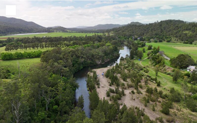 A view of Long Flat from high up