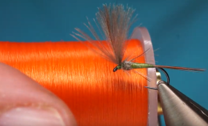 Thread for head, orange terracotta