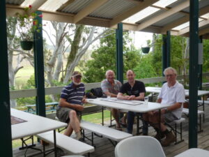 Don, Ron, Julian and Geoff having a refreshing stop at Bellbrook Pub